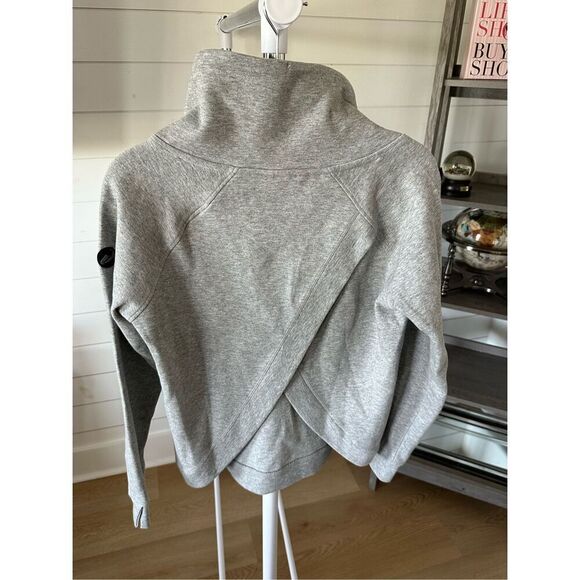 Levelwear Texas Rangers Scuba‎ Neck Open Back Sweatshirt Womens S Grey - Picture 5 of 6